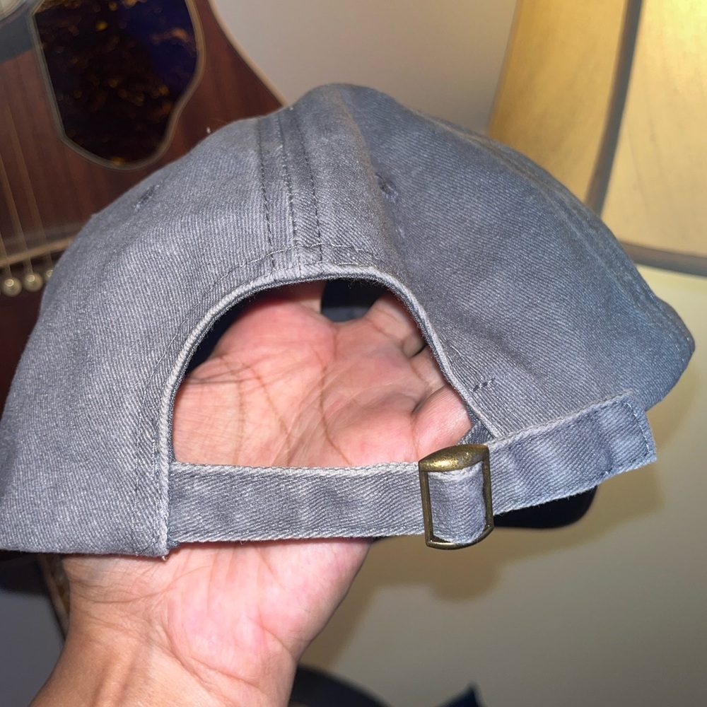 Gray Cap With American Flag Patch - image 3